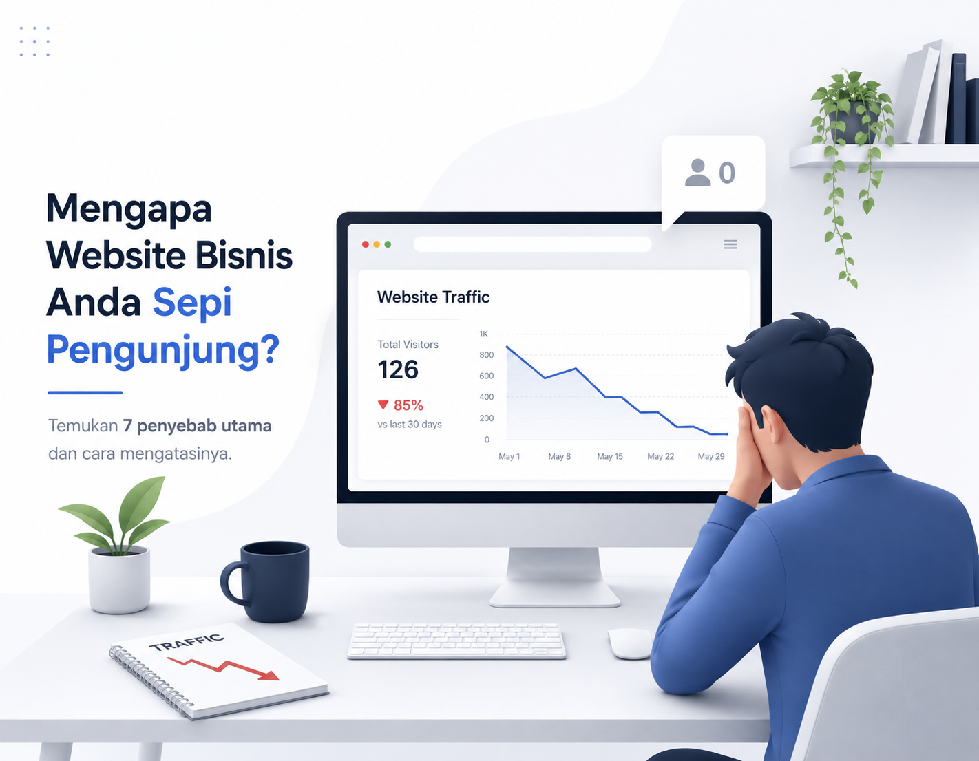 Mengapa website bisnis sepi pengunjung? 7 penyebab utama