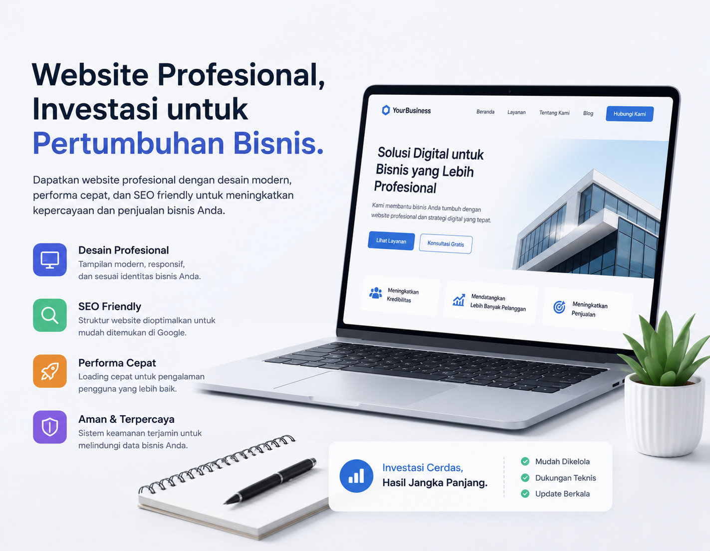 Berapa biaya website profesional dan apa saja yang anda dapatkan?