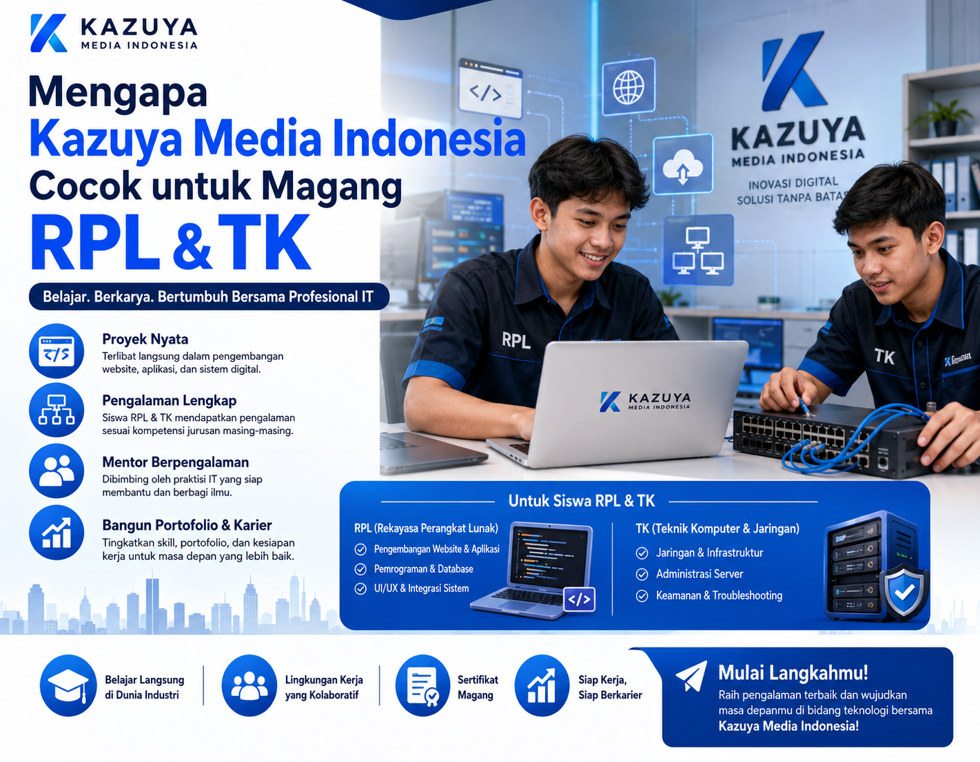 Mengapa kazuya media indonesia cocok untuk magang rpl & tkj